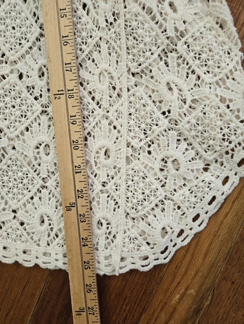 Adiva Crochet Sleeveless Blouse Size XL Cream Festival Boho Feminine Tank Top - Picture 5 of 12
